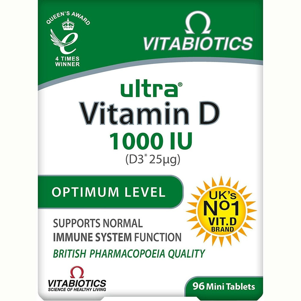 Ultra Vitamin D Tablets 1000 IU Optimum Level - 96 Tablets Clear Store