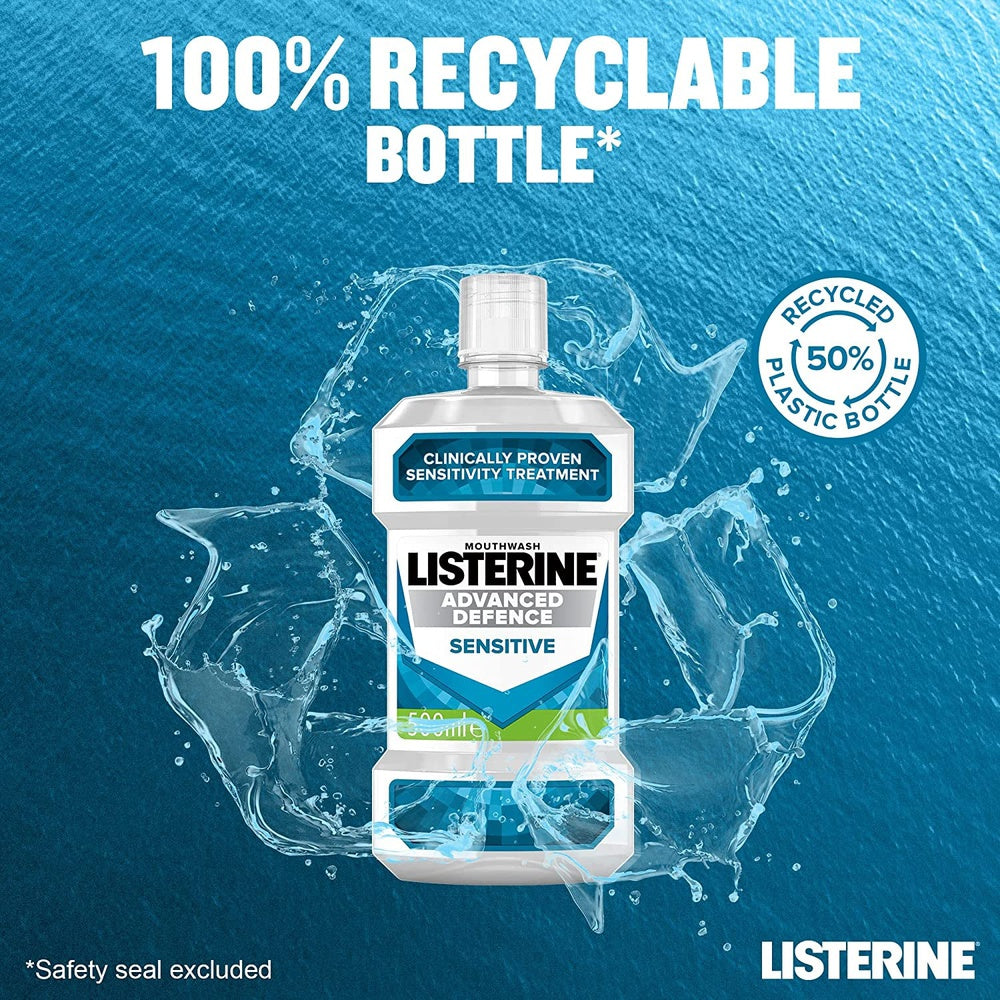 Listerine Advanced Defence Sensitive Mouthwash, 500 Ml Clear Store