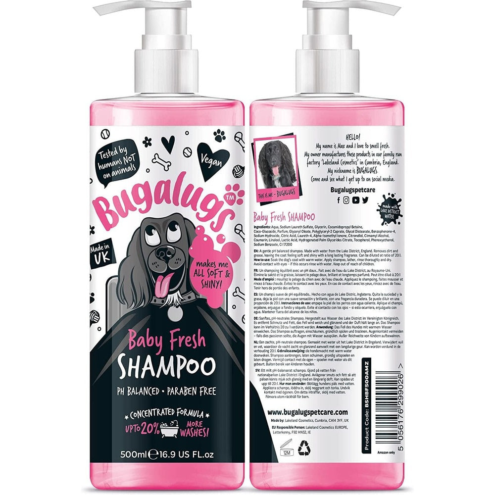 Baby Fresh Dog Shampoo 500ml Dog Grooming Shampoo Products for Smelly Dogs Clear Store