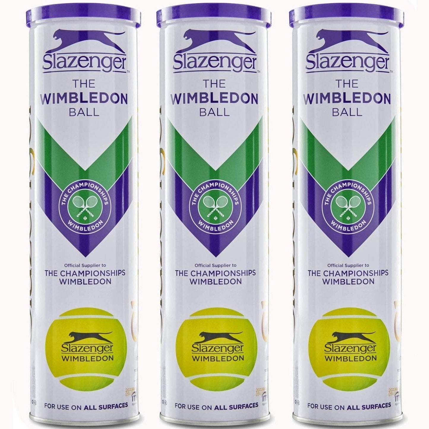 WIMBLEDON Tennis Ball TIN 12 Balls (3 X 4) Clear Store