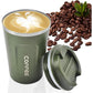 Coffee Cup, Vacuum Reusable Leakproof Double Wall Coffee Cup, Insulation Stainless, Green Clear Store