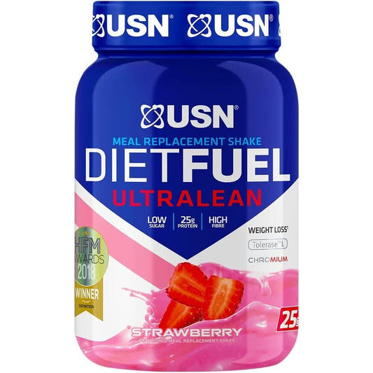 USN Diet Fuel Ultralean Strawberry 1KG Meal Replacement Shake, Weight Control and Lean Muscle Development Clear Store