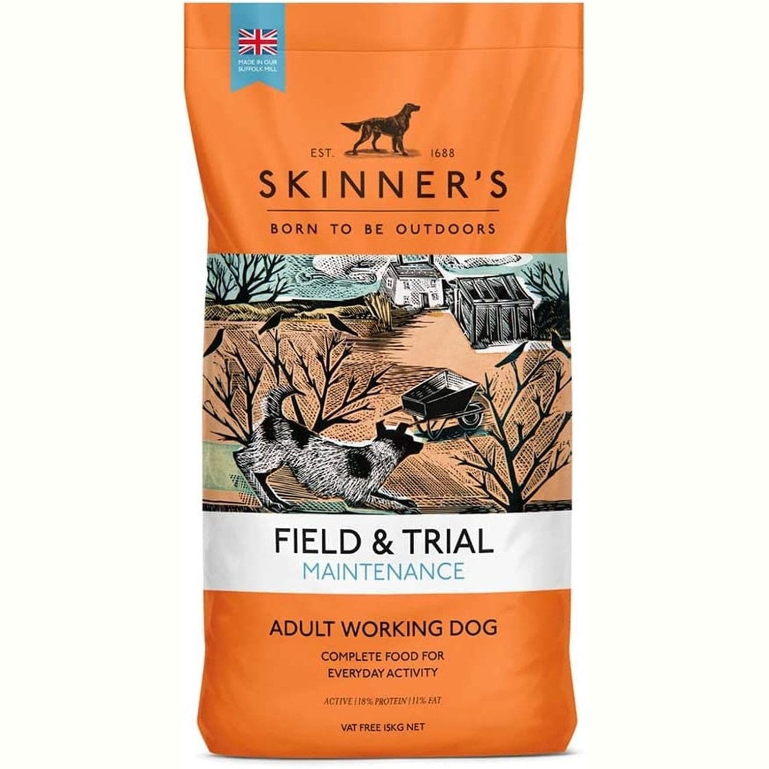 Skinner’S Field & Trial Maintenance – Complete Dry Adult Dog Food, for Overweight or Less Active Dogs, 15Kg