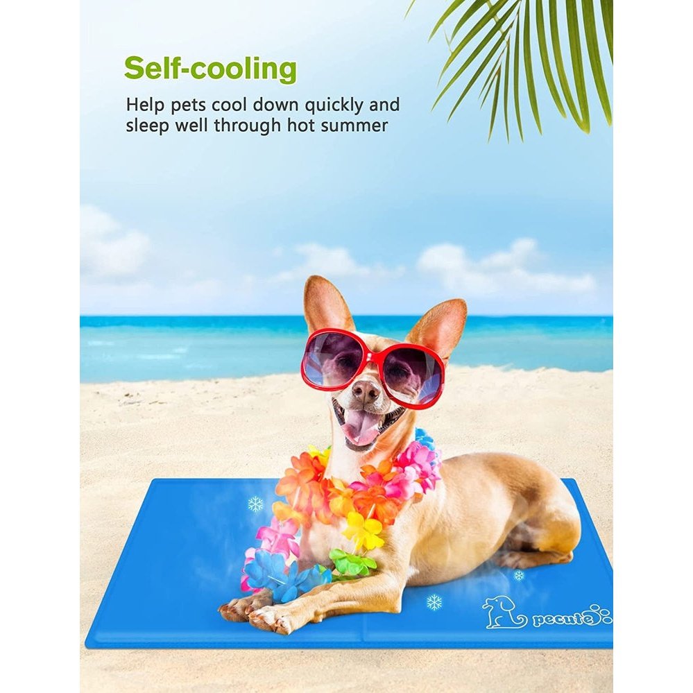 Dog Cooling Mat Medium 65X50Cm, Durable Pet Cool Mat Non-Toxic Gel Self Cooling Pad, Great for Dogs Cats in Hot Summer