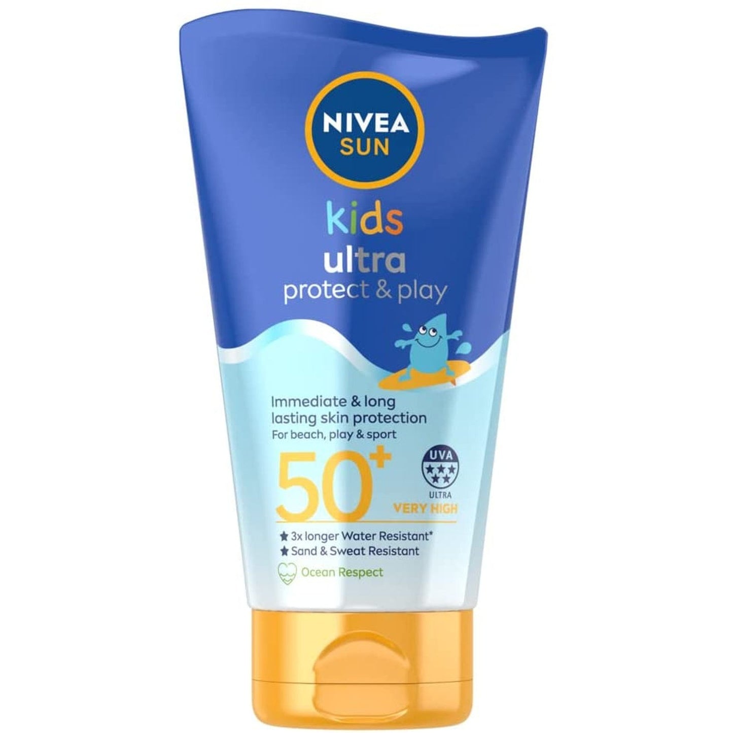 NIVEA SUN Kids Swim & Play // Ultra Protect & Play SPF 50+ Lotion (150Ml), Water-Resistant Sunscreen, Effective UVB and 5 Star UVA Protection, Sun Cream Enriched with Dexpanthenol, Designs May Vary