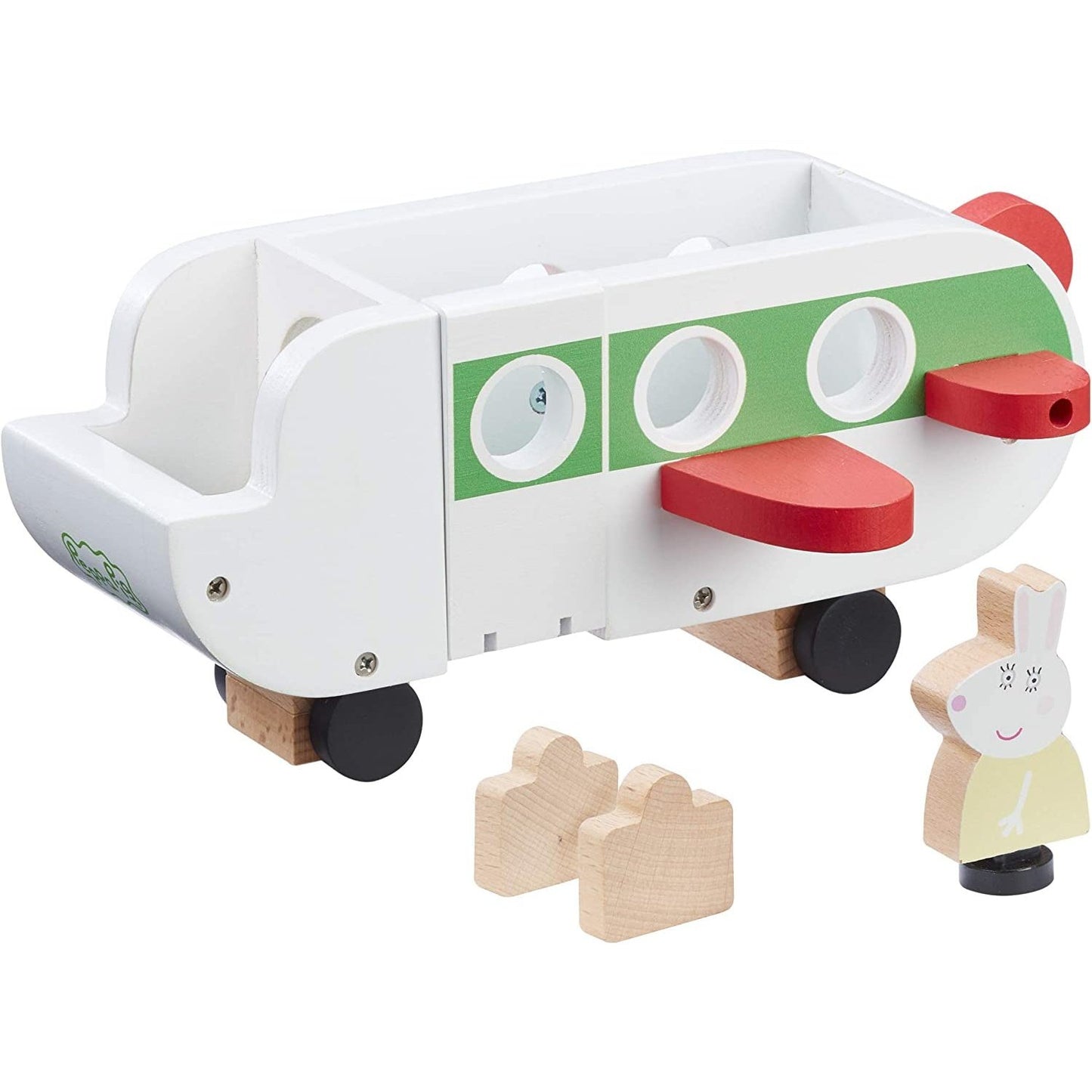 Peppa Pig Wooden Aeroplane, Push along Vehicle, Imaginative Play, Preschool Toys, Fsc Certified, Sustainable Gift for 2-5 Years Old