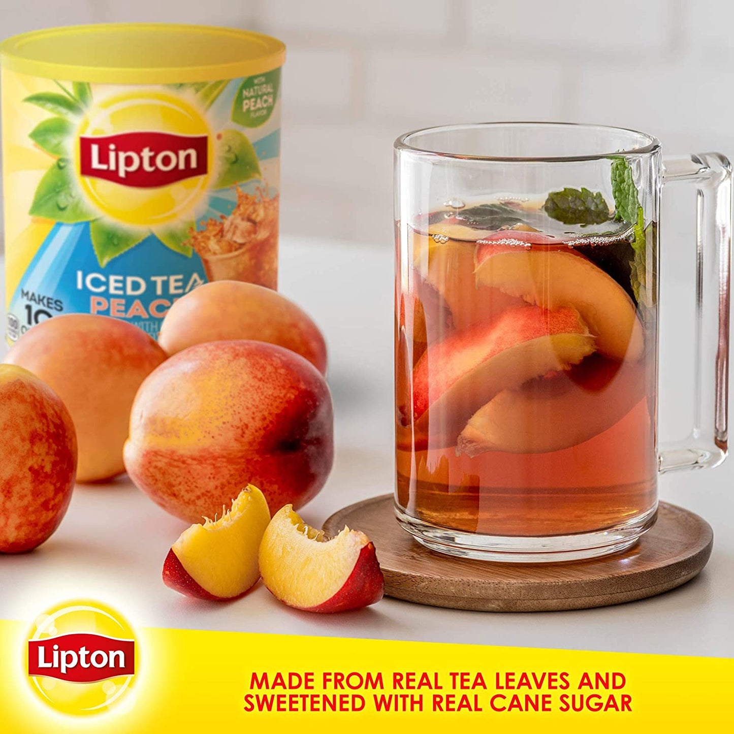 Lipton Iced Tea Peach Drink 670g Tub Clear Store