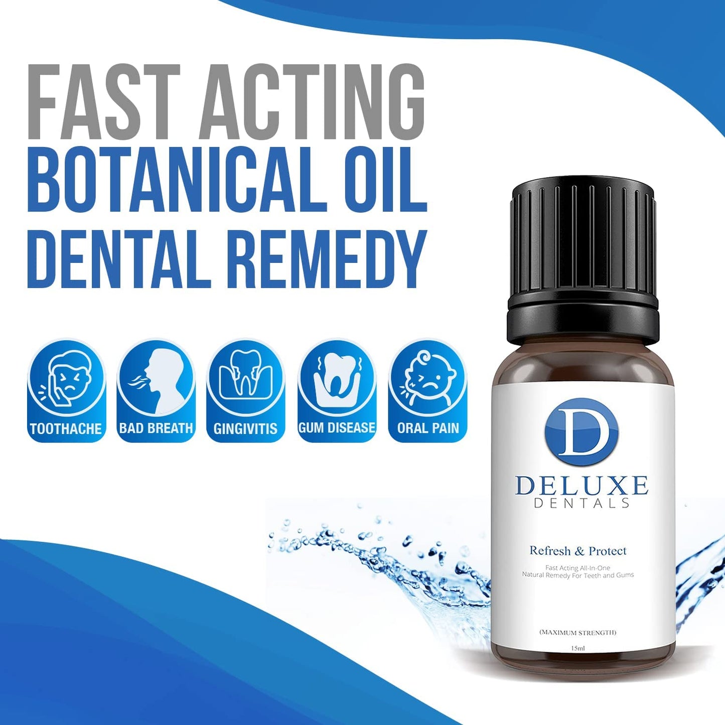 Fast Acting Pure Botanical Oils Remedy for Teeth and Gums, Gum Disease Treatment for Adults, Toothache Treatment Clear Store