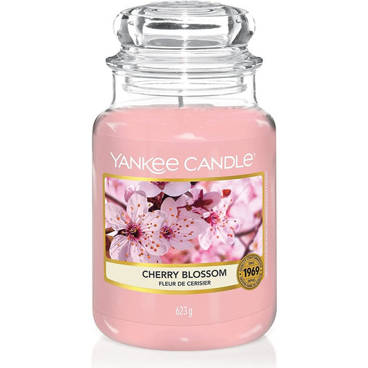 Scented Candle | Cherry Blossom Large Jar Candle | Long Burning Candles: up to 150 Hours | Perfect Gifts for Women Clear Store