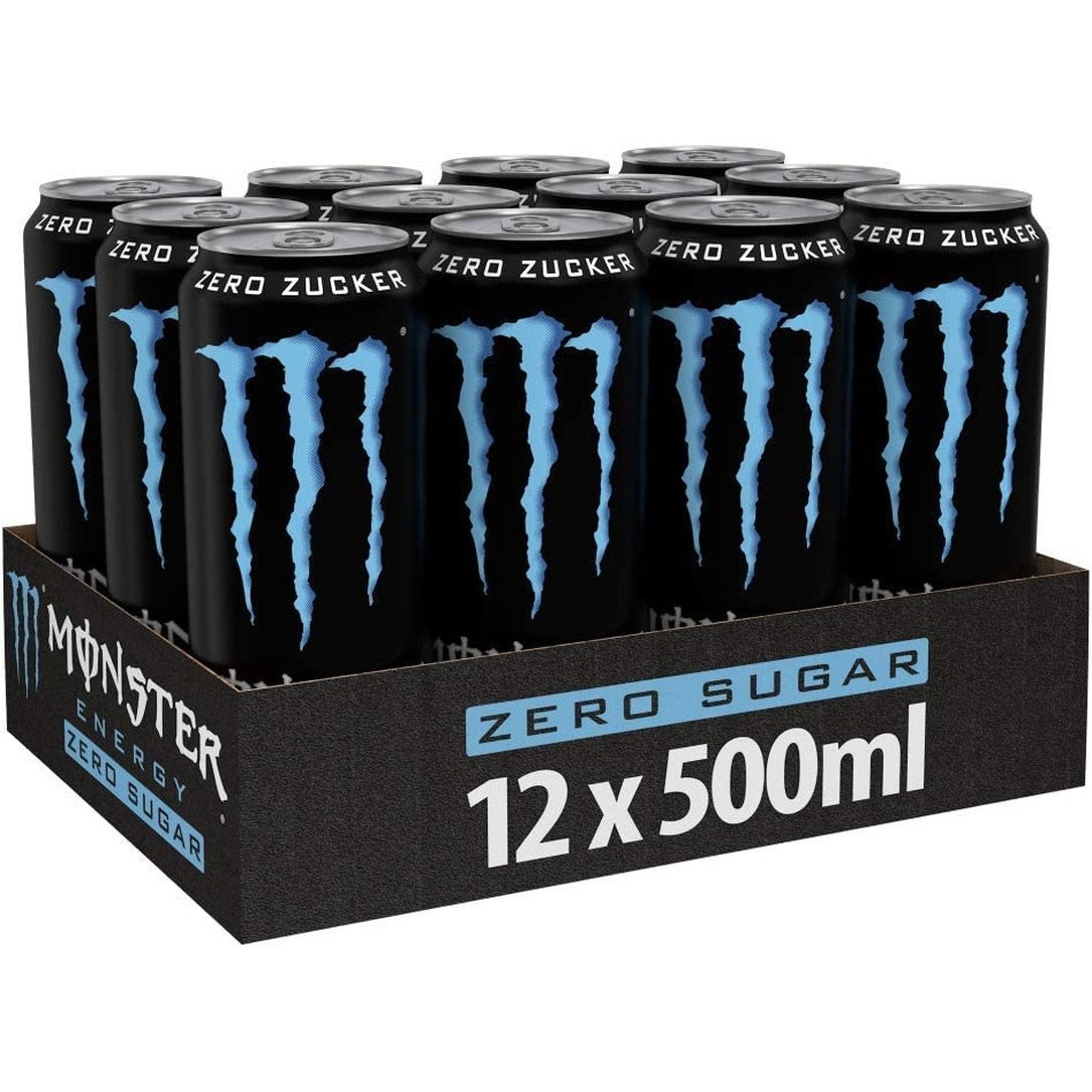 Monster Energy Absolutely Zero Can, Set of 12 x 500ml Clear Store