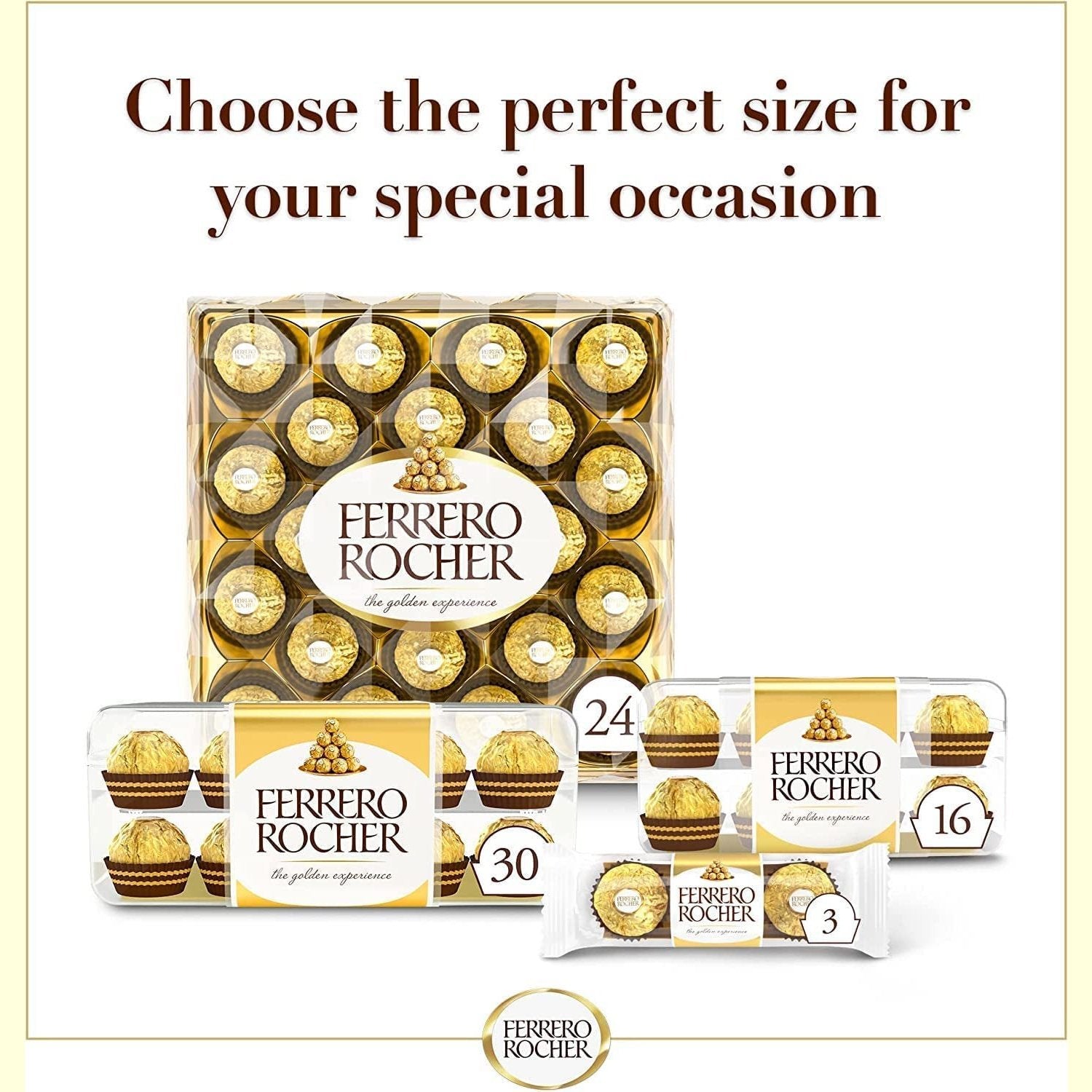 Ferrero Rocher Pralines, Chocolate Gift, Wedding Gifts, Gifts for Women, Birthday Gifts for Men, Chocolate Hamper, Covered in Milk Chocolate and Nuts, Box of 42 (525G)