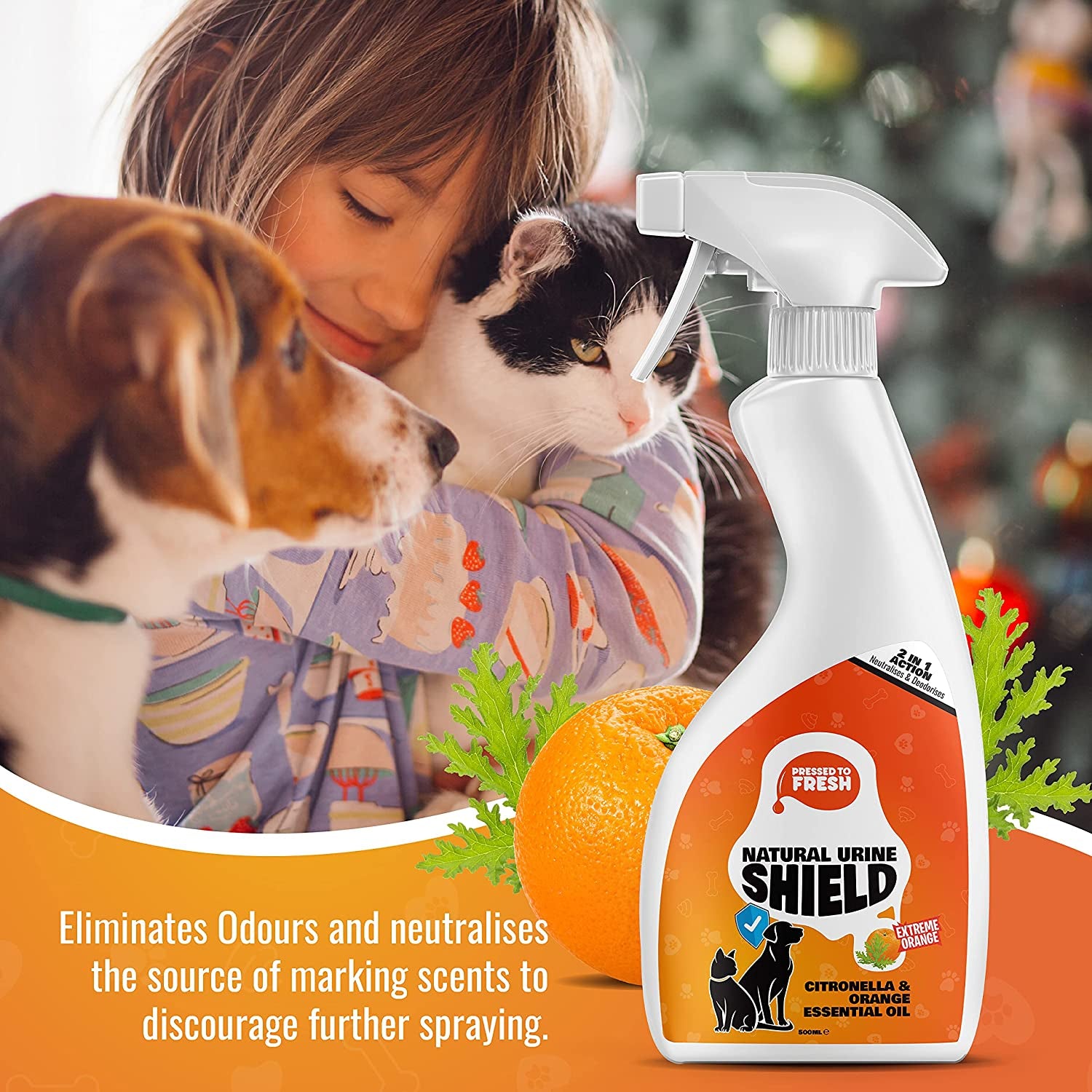 Dog & Cat Repellent Spray ,Urine Enzyme Destroyer 500ml Clear Store