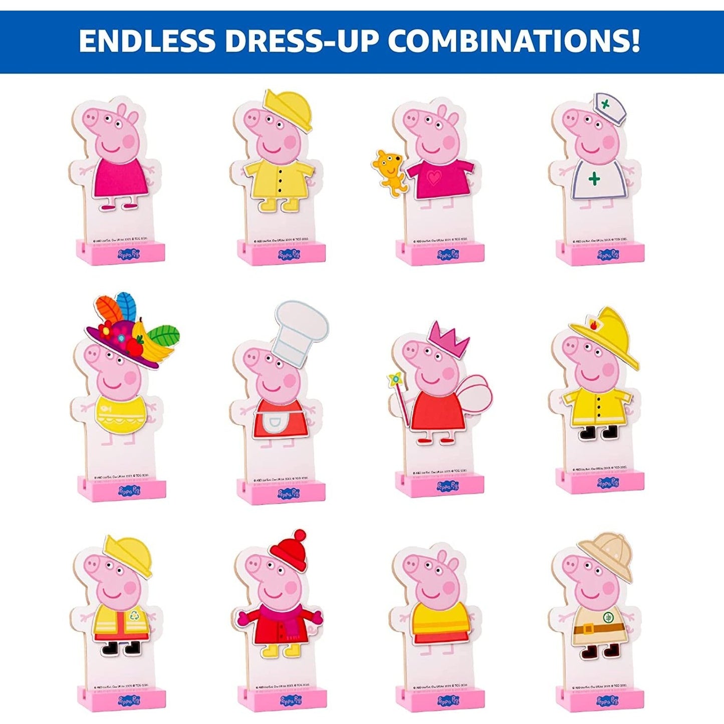 Peppa Pig Magnetic Wooden Dress-Up Set Clear Store