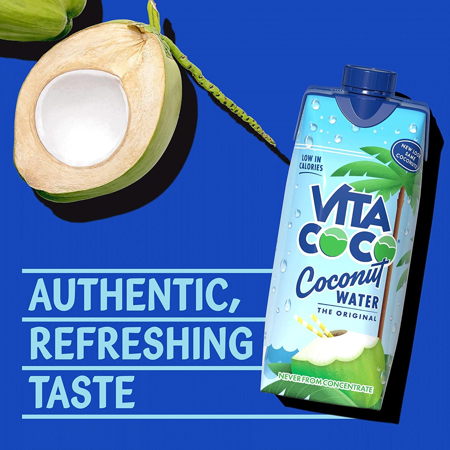 Vita Coco Pure Coconut Water 500Ml X 12, Naturally Hydrating, Packed with Electrolytes, Gluten Free, Full of Vitamin C & Potassium Clear Store