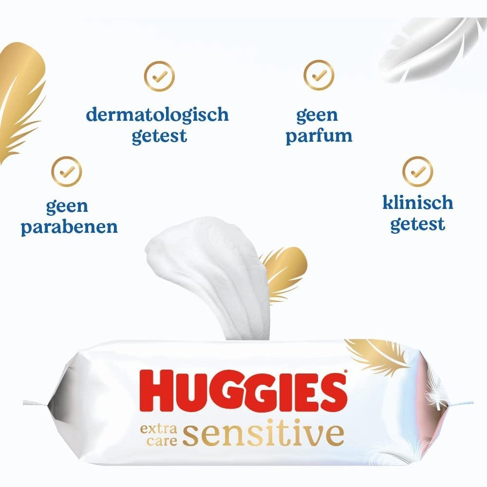 Huggies Pure Extra Care, Baby Wipes - 8 Packs (448 Wipes Total) - Fragrance Free Wet Wipes for Sensitive Skin - 99 Percent Pure Water with Natural Fibres