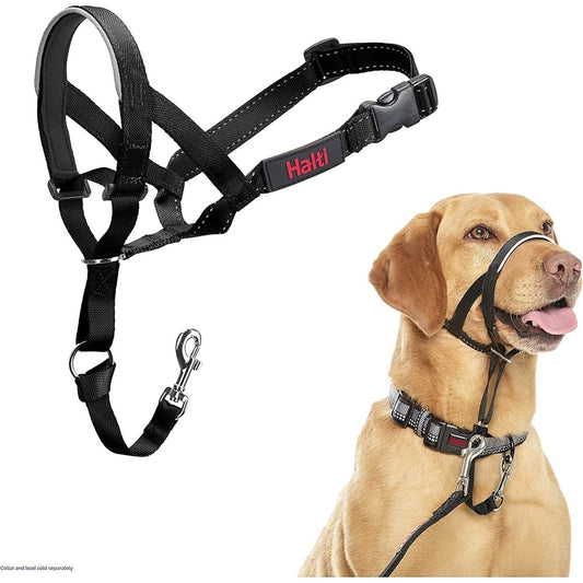 Headcollar Size 3 Black, UK Bestselling Dog Head Harness to Stop Pulling Lead, Easy to Use, Adjustable Anti-Pull Training Aid Clear Store