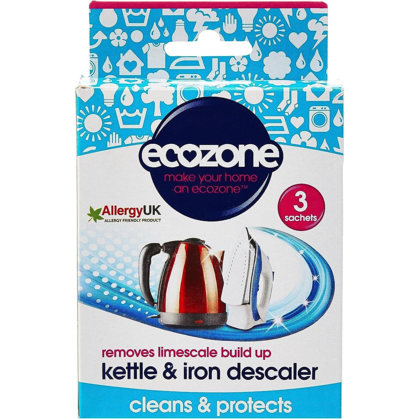 Kettle and Iron Descaler, Internal Cleaner & Scale Remover for Kitchen & Home Appliances, Limescale Prevention Sachets, Easy to Use, Natural Vegan & Non Toxic Eco-Safe Formula (3 Treatments)