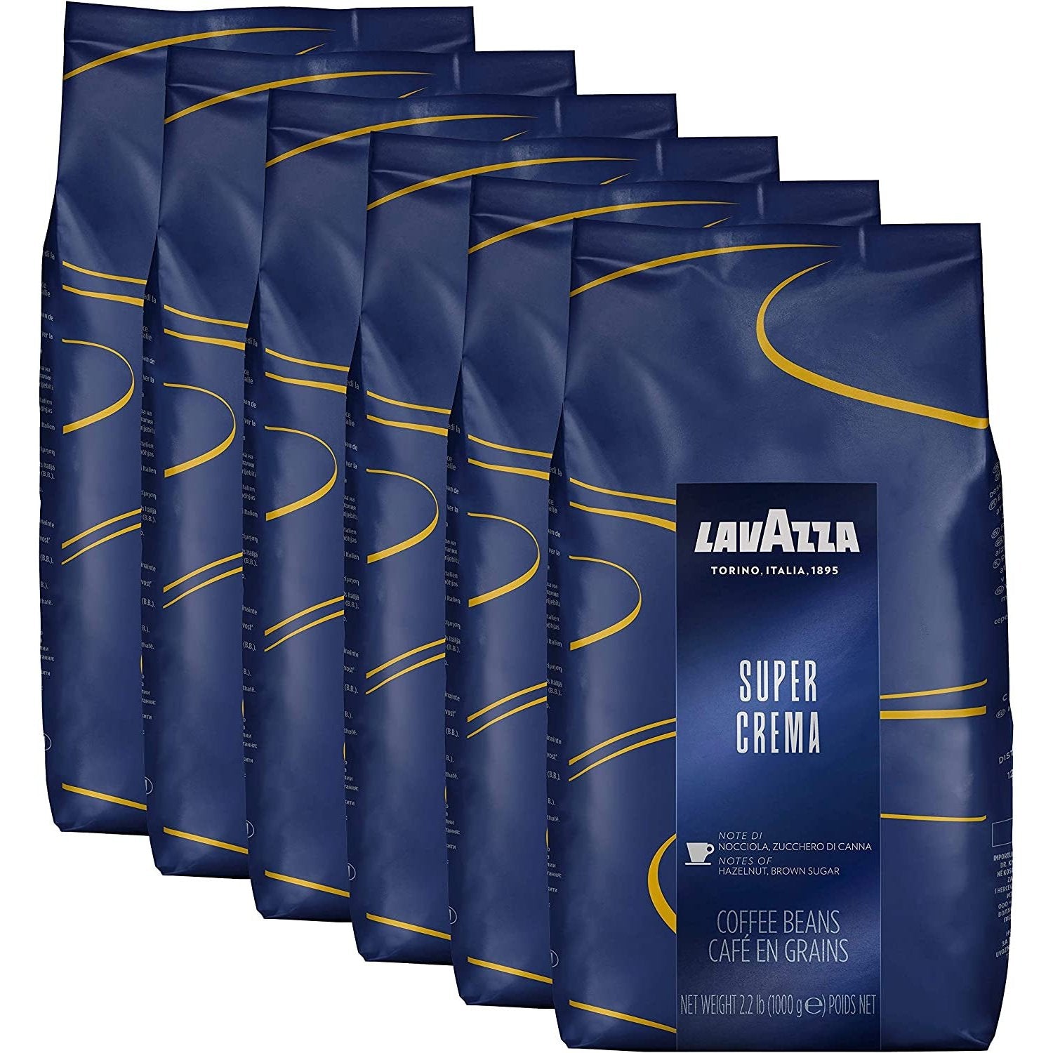 Lavazza Super Crema Coffee Beans (6 Packs Of 1Kg) Clear Store