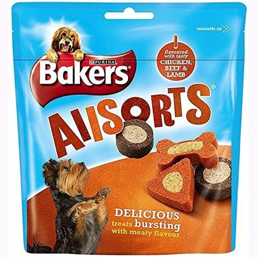 Bakers Dog Treats Chicken & Beef Allsorts, Dog Food 98G (PACK of 2) Clear Store