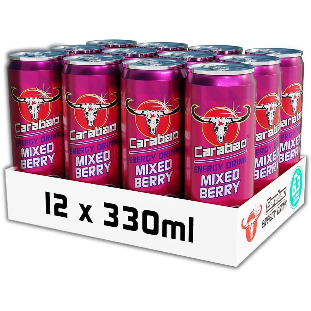 Carabao Energy Drink Mixed Berry, 12 X 330ml Clear Store