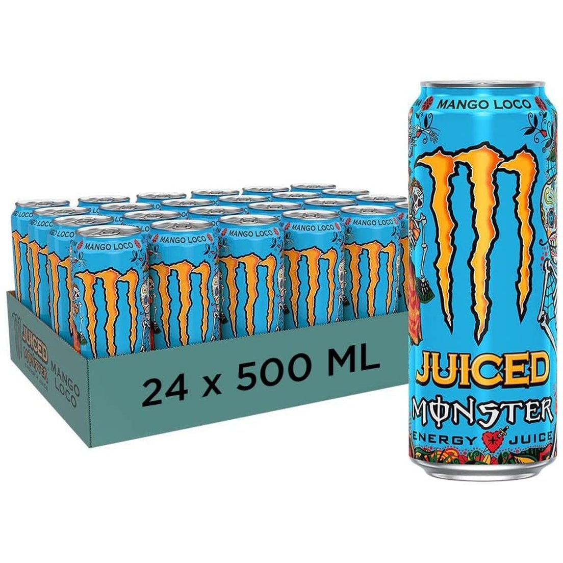 Monster Mango Loco Energy Drink 24 X 500ml Clear Store