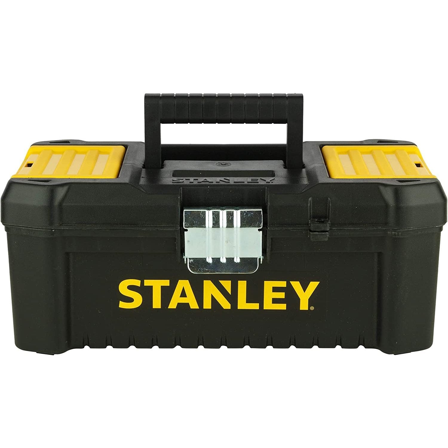 Stanley Low Essential Tool Box, Black/Yellow, 12.5-Inch Clear Store