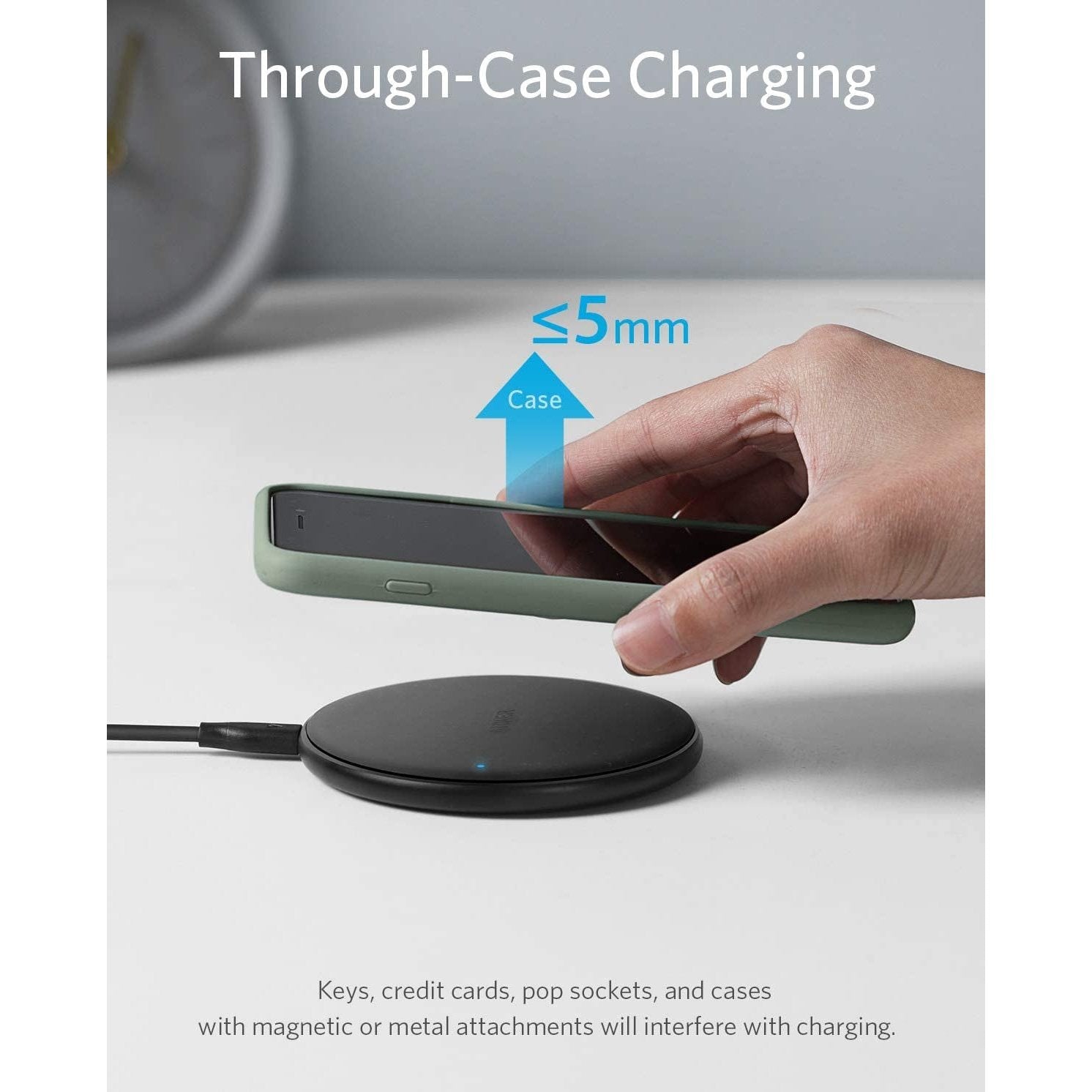 Anker Wireless Charger, Powerwave Pad for Iphone and Samsung, Charger Clear Store