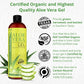 Organic Aloe Vera Gel with 100% Pure Aloe from Freshly Cut Aloe - NO ACRYLATES & CROSSPOLYMERS, so It Absorbs Rapidly with No Sticky Residue - Big 355 Ml / 12 Fl Oz