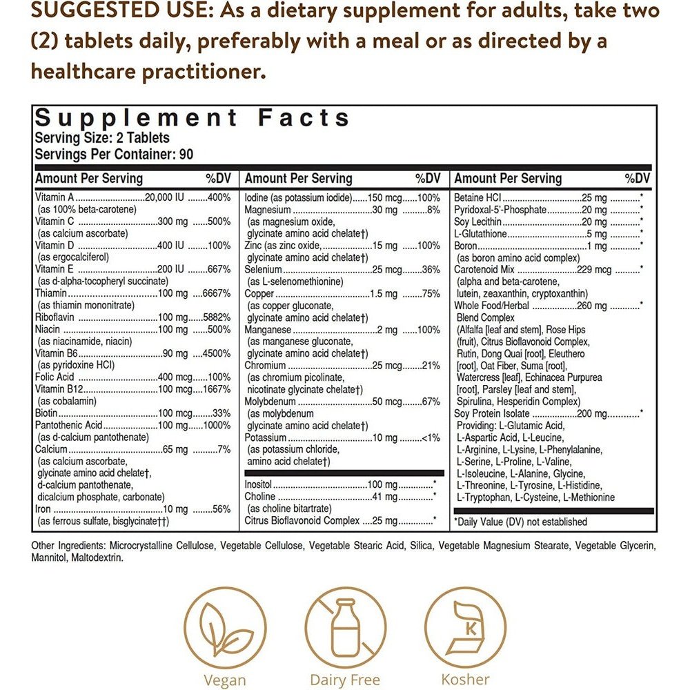 Solgar Formula 180 Tablets,  Multivitamin and Mineral Clear Store