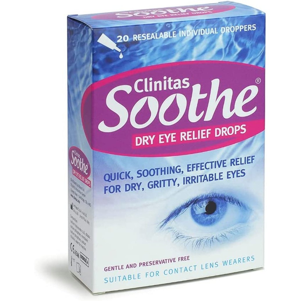 Clinitas Soothe Lubricant Eye Drops, 20 X 0.5 Ml Clear Store