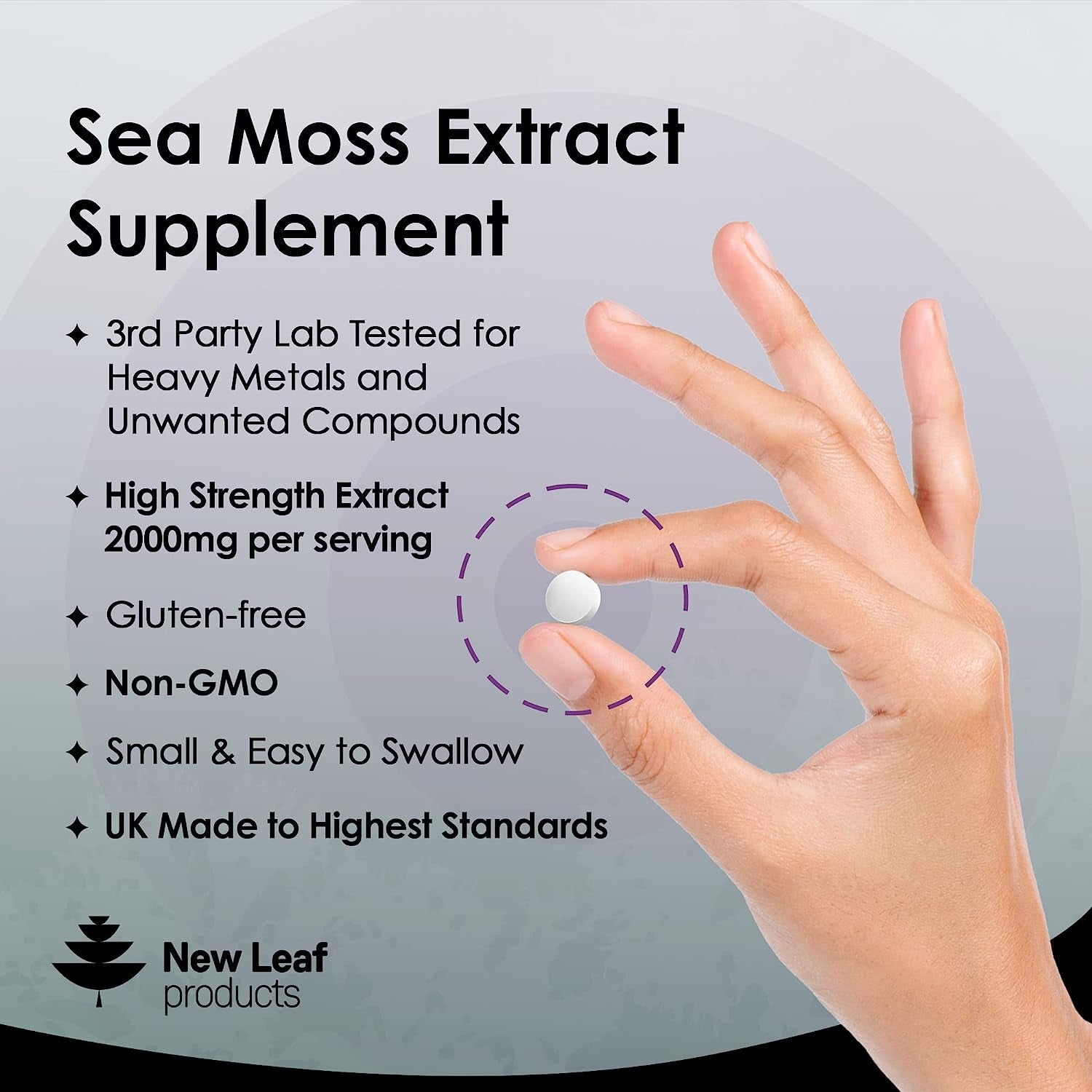 Sea Moss Tablets Extract High Strength 2000Mg - Sea Moss Supplement 120 Tablets,Vegan - Non GMO Clear Store