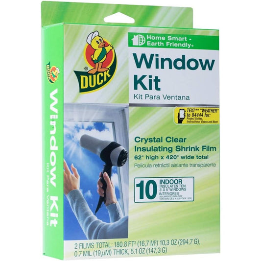 Indoor Window Shrink Film Insulation Kit Insultation,Duck 1163221,  Clear, 10 Clear Store