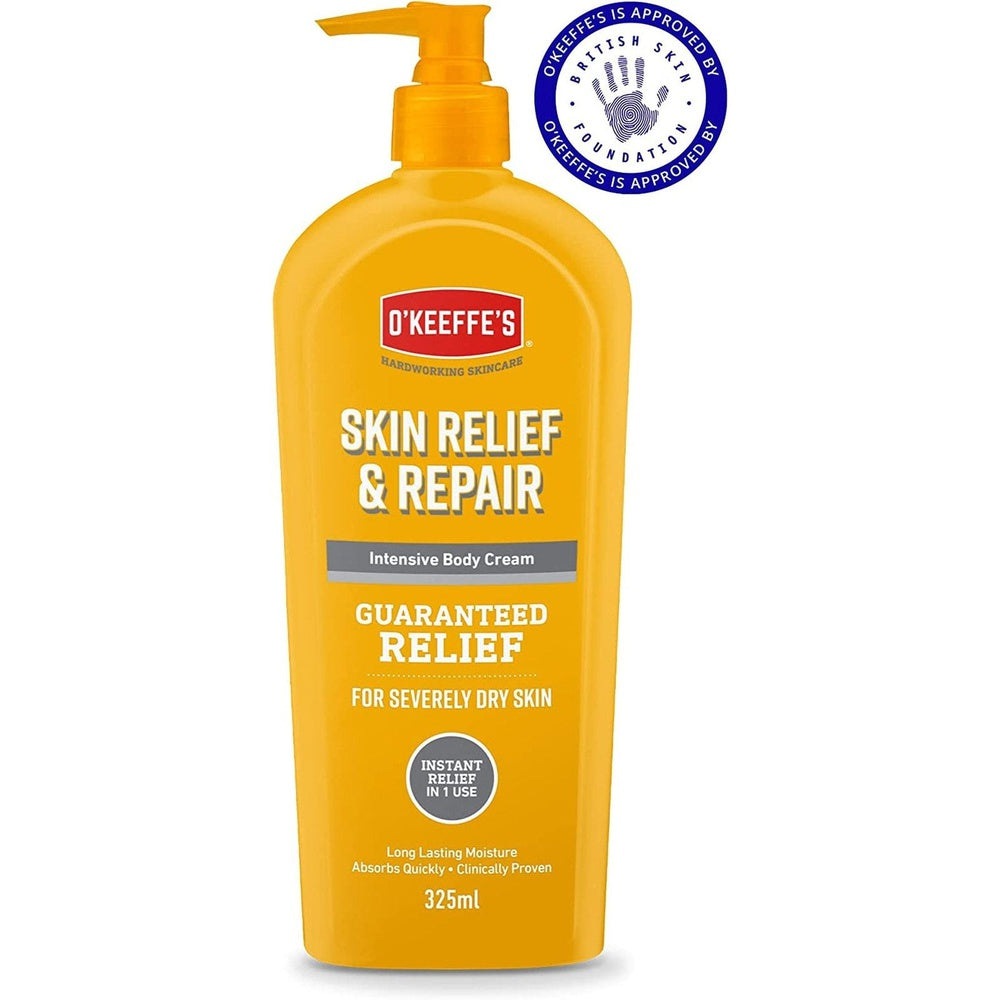 Skin Relief & Repair Pump, 325Ml – Body Lotion for Extremely Dry, Itchy Skin | Unscented, Non-Greasy & Clinically Tested