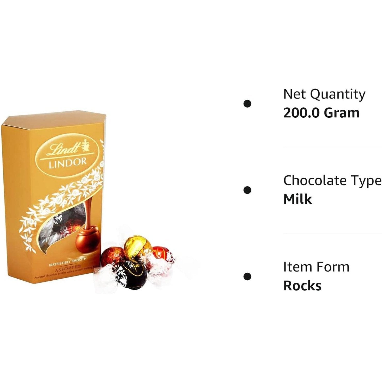 Lindor Chocolate Truffles Box - Approx 16 Balls, 200 G - Chocolate Truffles with a Smooth Melting Filling - for Him and Her - Mothers Day, Birthday, Easter, Congratulations, Thank You Clear Store