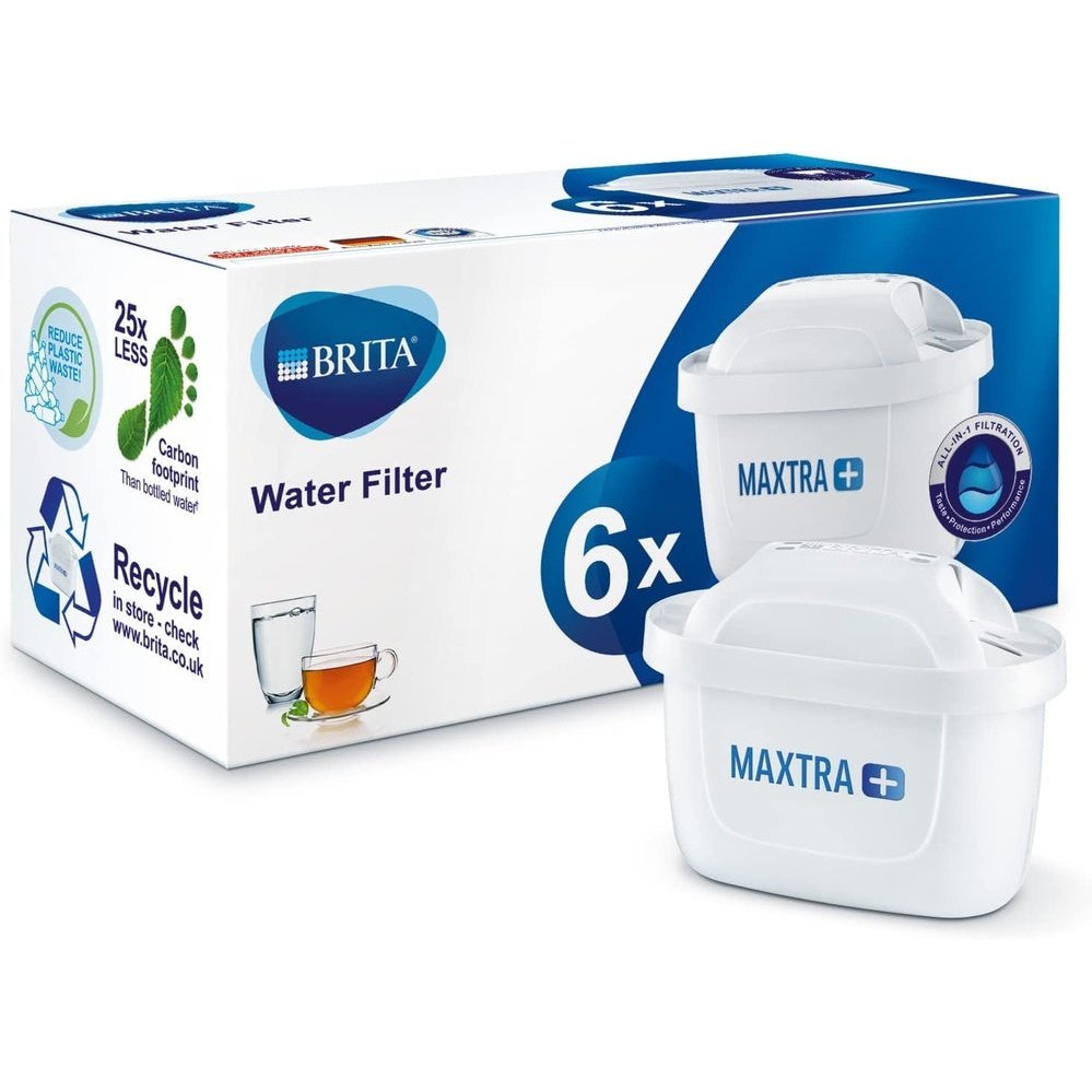 MAXTRA Water Filter Cartridges, Compatible with All  Jugs -Reduce Chlorine, Limescale and Impurities for Great Taste - 6 Pack (Packaging May Vary)