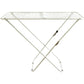 Winged Folding Clothes Airer, Metal, White Clear Store