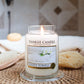 Scented Candle, Fluffy Towels Large Jar Candle, White Clear Store