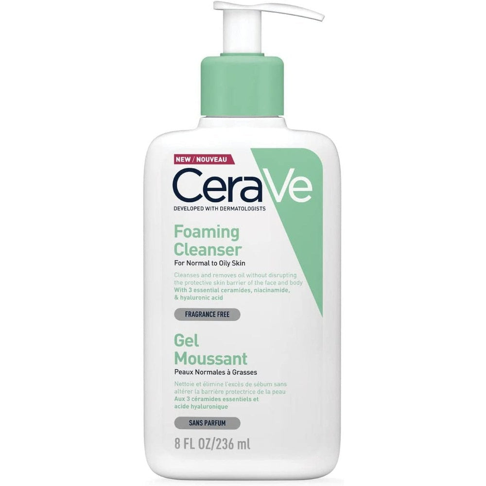 Foaming Cleanser for Normal to Oily Skin 236Ml with Niacinamide and 3 Essential Ceramides Clear Store