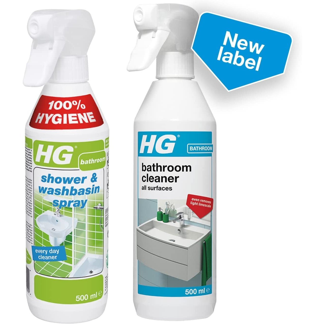 HG Bathroom Cleaner All Surfaces 500ml Spray Clear Store