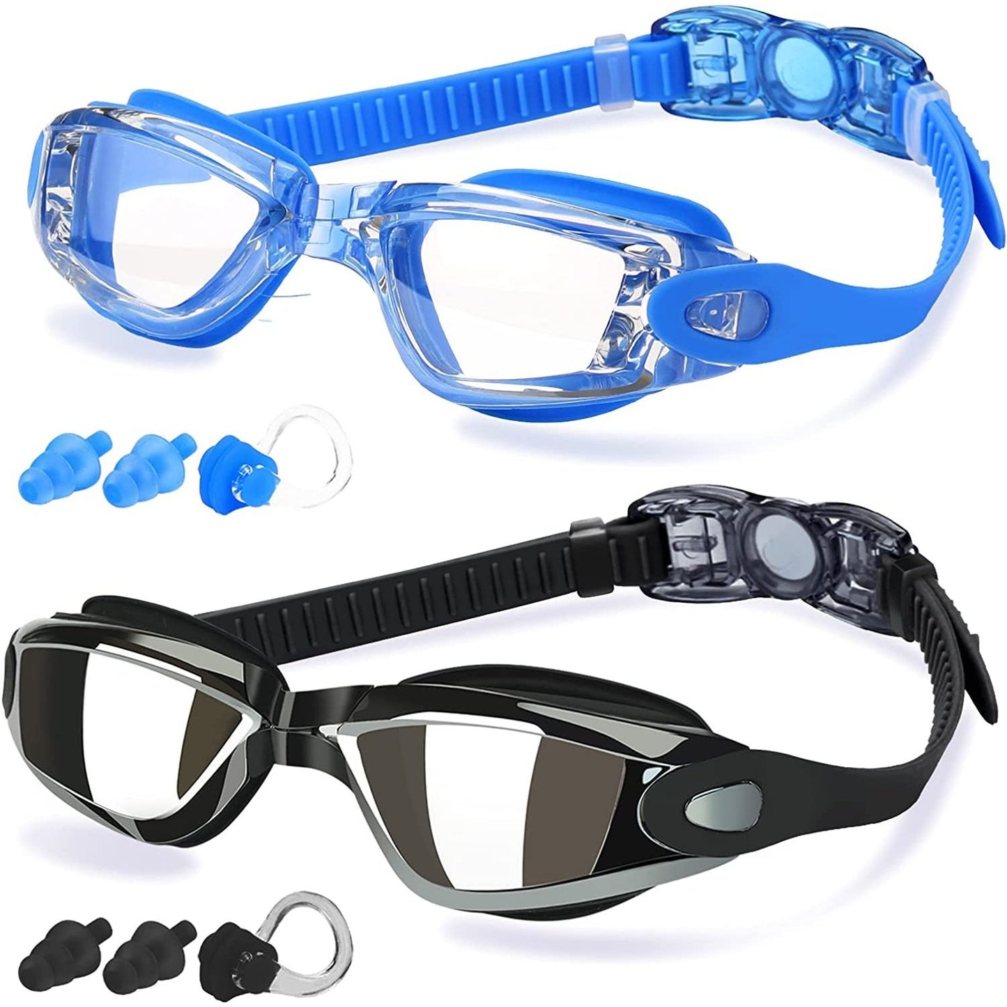 Swimming Goggles, Pack of 2, Swim Goggle Anti-Fog, Waterproof, Protection Lenses Clear Store