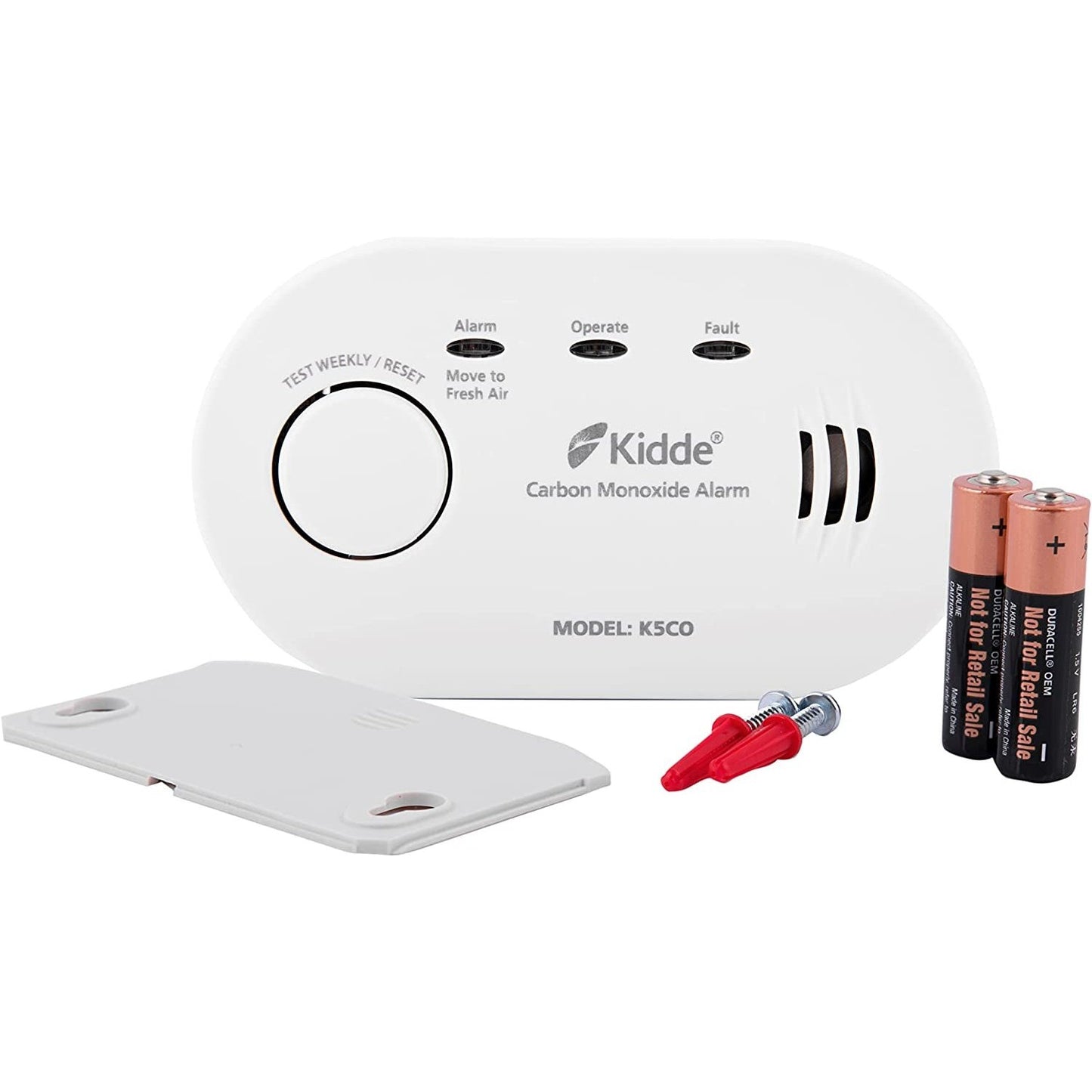 5CO Battery Powered Carbon Monoxide Alarm 10 Year Life