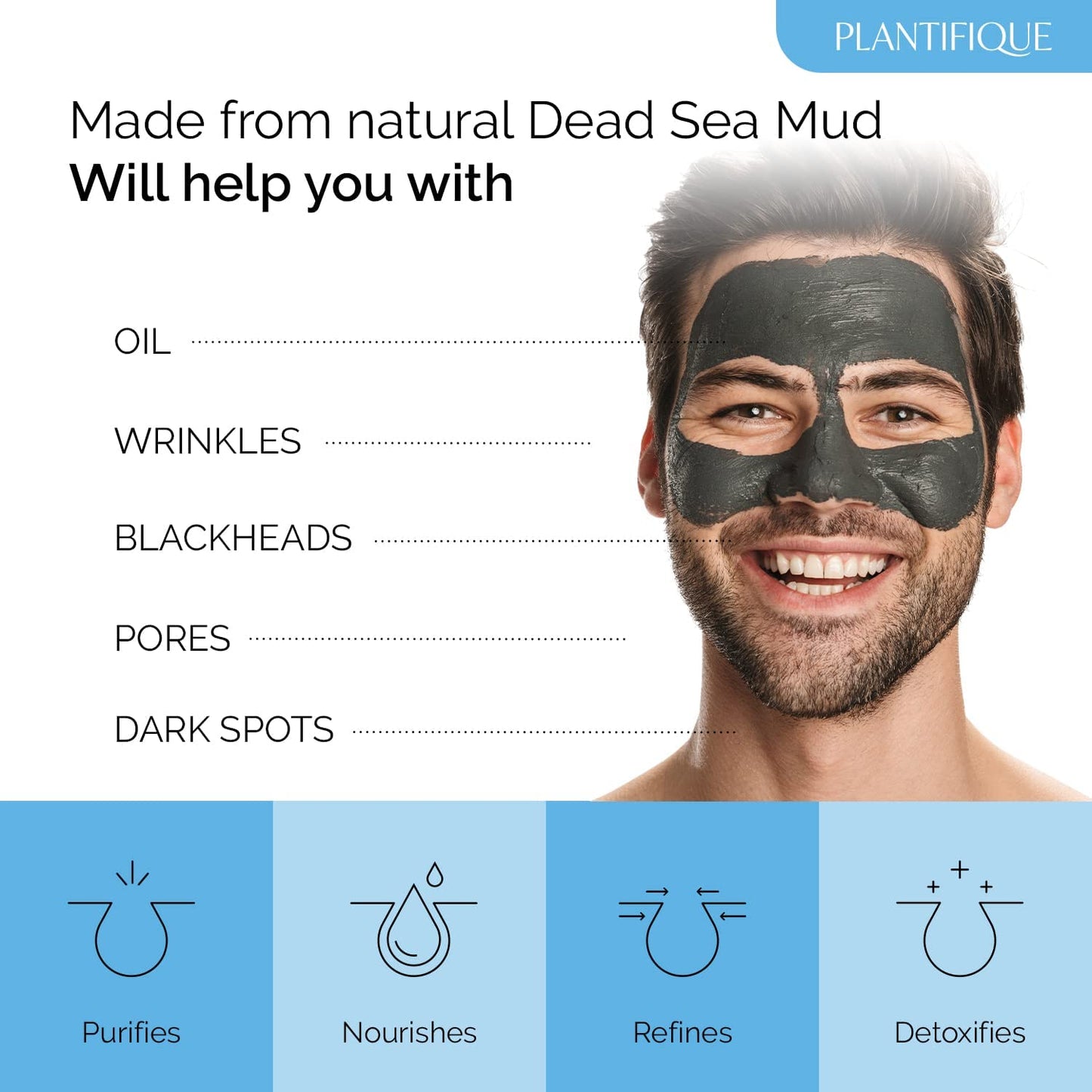 Mud Mask Dead Sea for Face Care,Pore Minimizer Skin Care 240G Clear Store