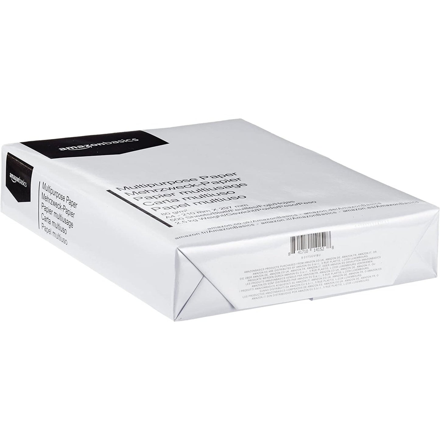 Basics Multi-Purpose Copy Printer Paper, A4 80 Gsm, 2500 Count (Pack of 5), White