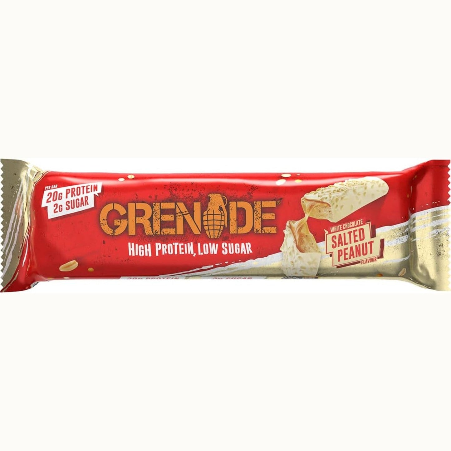 High Protein, Low Sugar Bar - White Chocolate Salted Peanut, 12 X 60 G