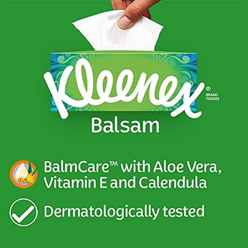 Kleenex Balsam Facial Tissues - Pack of 12 Tissue Boxes Clear Store