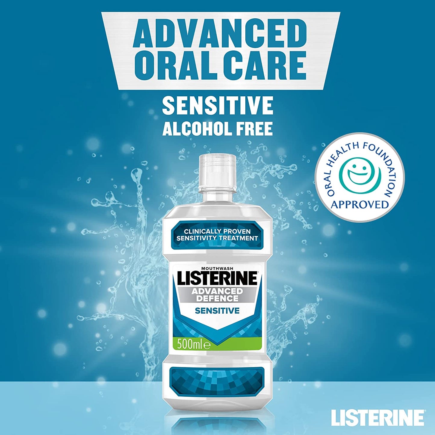 Listerine Advanced Defence Sensitive Mouthwash, 500 Ml Clear Store