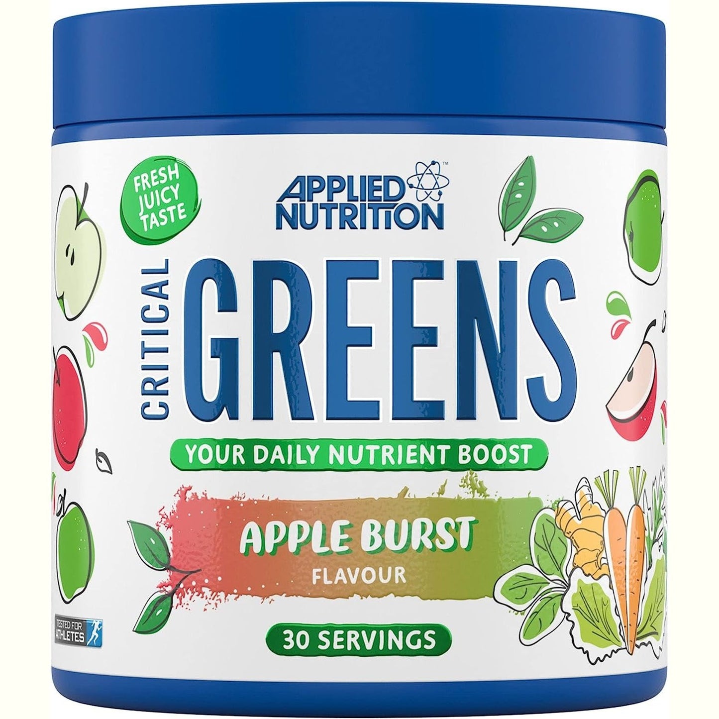 Critical Greens - Super Greens Powder, Boost Your Immune System with Superfood Nutrients, Vegan (150G - 30 Servings) (Apple Burst)