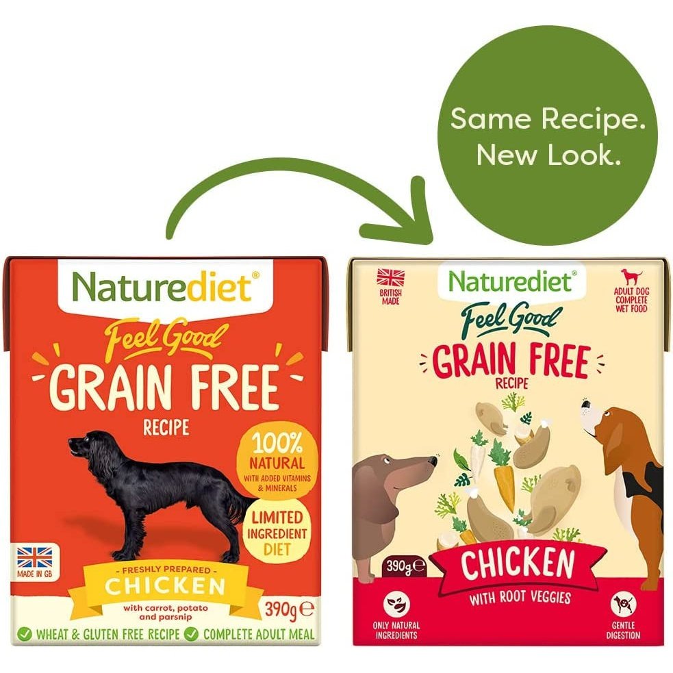 Naturediet Dog Food, Chicken 390g Pack of 18 Clear Store