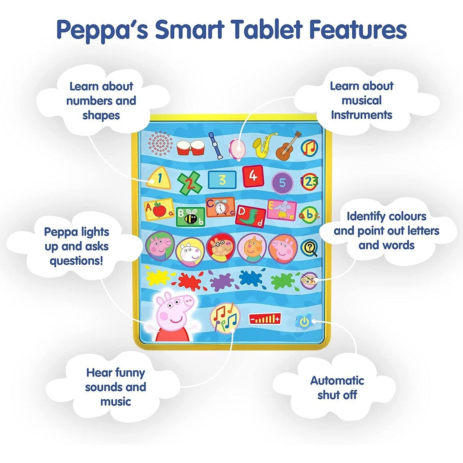 Peppa Pig Smart Tablet Toy for Kids , Multi Learning & Child Development 2+ Years Clear Store