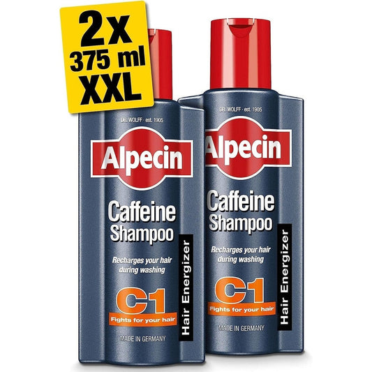 Alpecin Caffeine Shampoo C1 2X 375Ml ,Shampoo for Stronger and Thicker Hair Clear Store